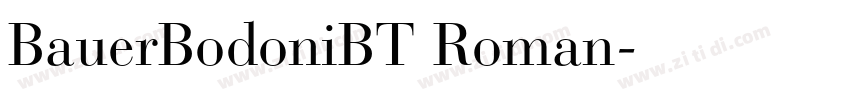 BauerBodoniBT Roman字体转换